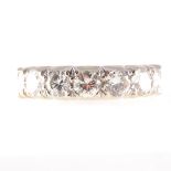 A diamond half eternity ring,