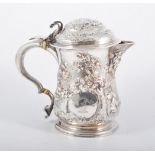 WITHDRAWN - An adapted silver lidded tankard,