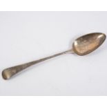 Georgian silver basting spoon, London 1819, maker's mark rubbed, 2.6toz.