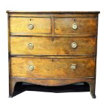 Victorian mahogany bow front chest of drawers,