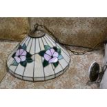 A modern Tiffany style glass ceiling light shade, diameter 45cm.