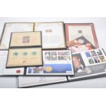 Four Westminster stamp folders; Royal Navy stamp album; Jubilee Crown; three coin Roman set.