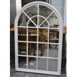 Contemporary arched panelled mirror,