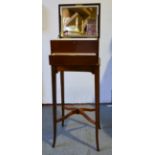 Edwardian mahogany vanity case, some silver fitments.