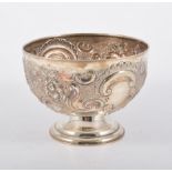 Victorian silver pedestal sugar bowl, Charles Cooke, London 1895,