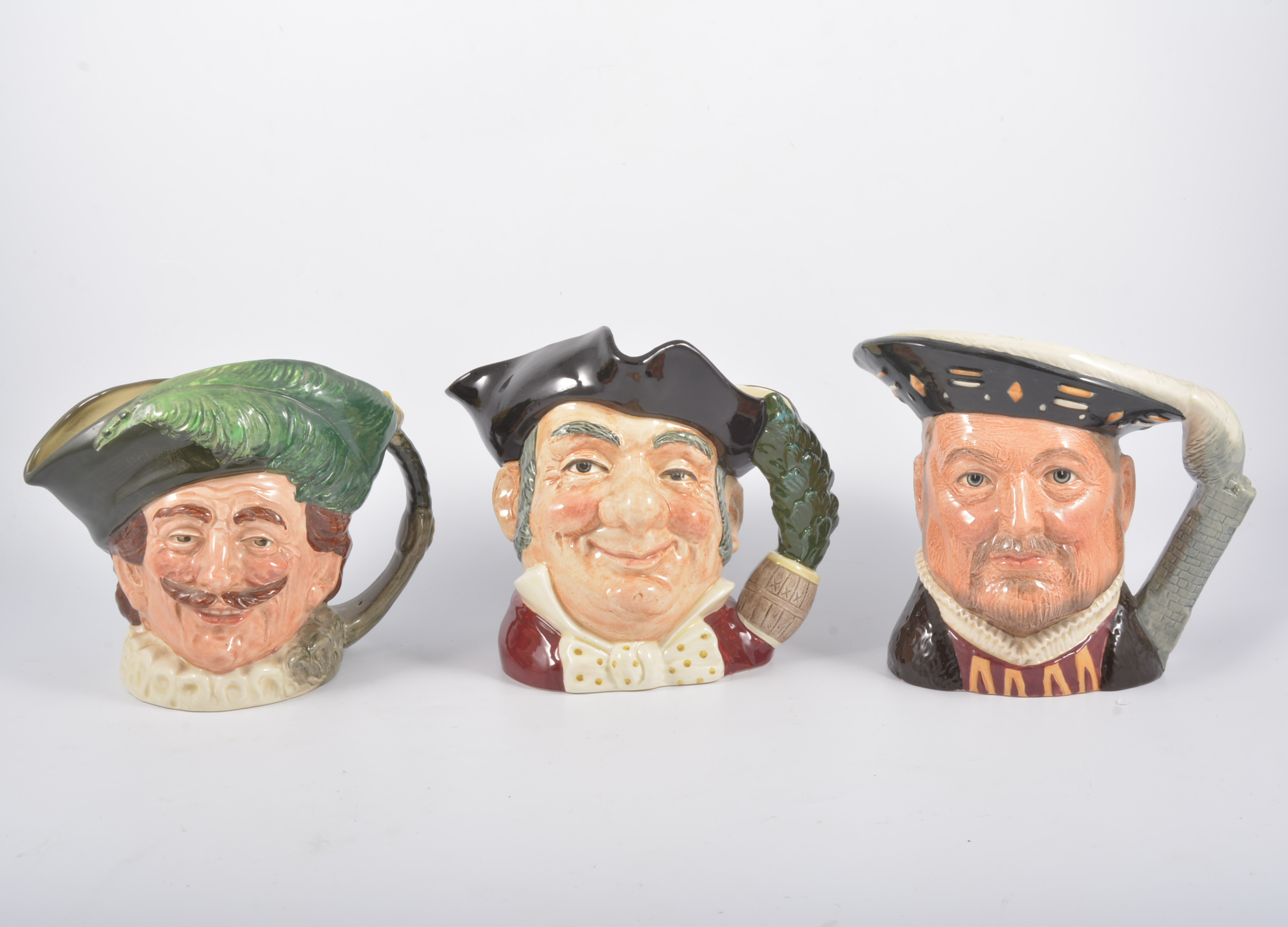 Collection of large Royal Doulton character jugs,