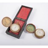 Brass cased compensated pocket barometer, by Negretti & Zambra,