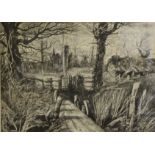 Peter Newcombe, 'February' signed artist's proof etching, limited edition 66/75, dated 1968.