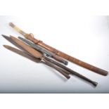 Bayonet, 30cm blade, in sheath, Eastern short sword, bamboo sheath,
