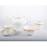 Lawleys of Regent Street London, six tea cups with saucers, jug and sugar and twelve side plates,