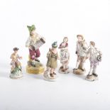 German porcelain figure of a waif playing an accordion,