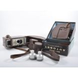 Bell & Howell 624mm Cine Camera, Agfa color Agnar camera, lenses and other photographic equipment.