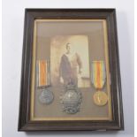 WWI British War Medal; Victoria Medal; both named to 'K.49326 E.J. Evans Sto.2.P.N.