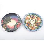 Moorcroft, Nicola Slaney, 'Anna Lily' year plate, 1999, no 553/750, boxed with 1999 catalogue,