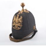 British Royal Artillery Home Service 1878 pattern cloth helmet,