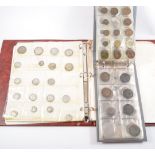 Coins - A collection of coins in two ring binders,