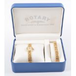 A lady's Rotary quartz wrist watch and matching bracelet,