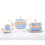 Spode teaset, comprising sugar basin, eight teacups and saucers, eight coffee cups and saucers,