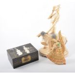 Collection of six 1930s composition figurines,