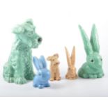 Sylvac pottery animals and ceramics; including Jug, bowl, rabbits, sitting dogs etc.
