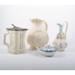 Collection of Salt-glazed stoneware; vases; and Castleford type vases, etc, one box.