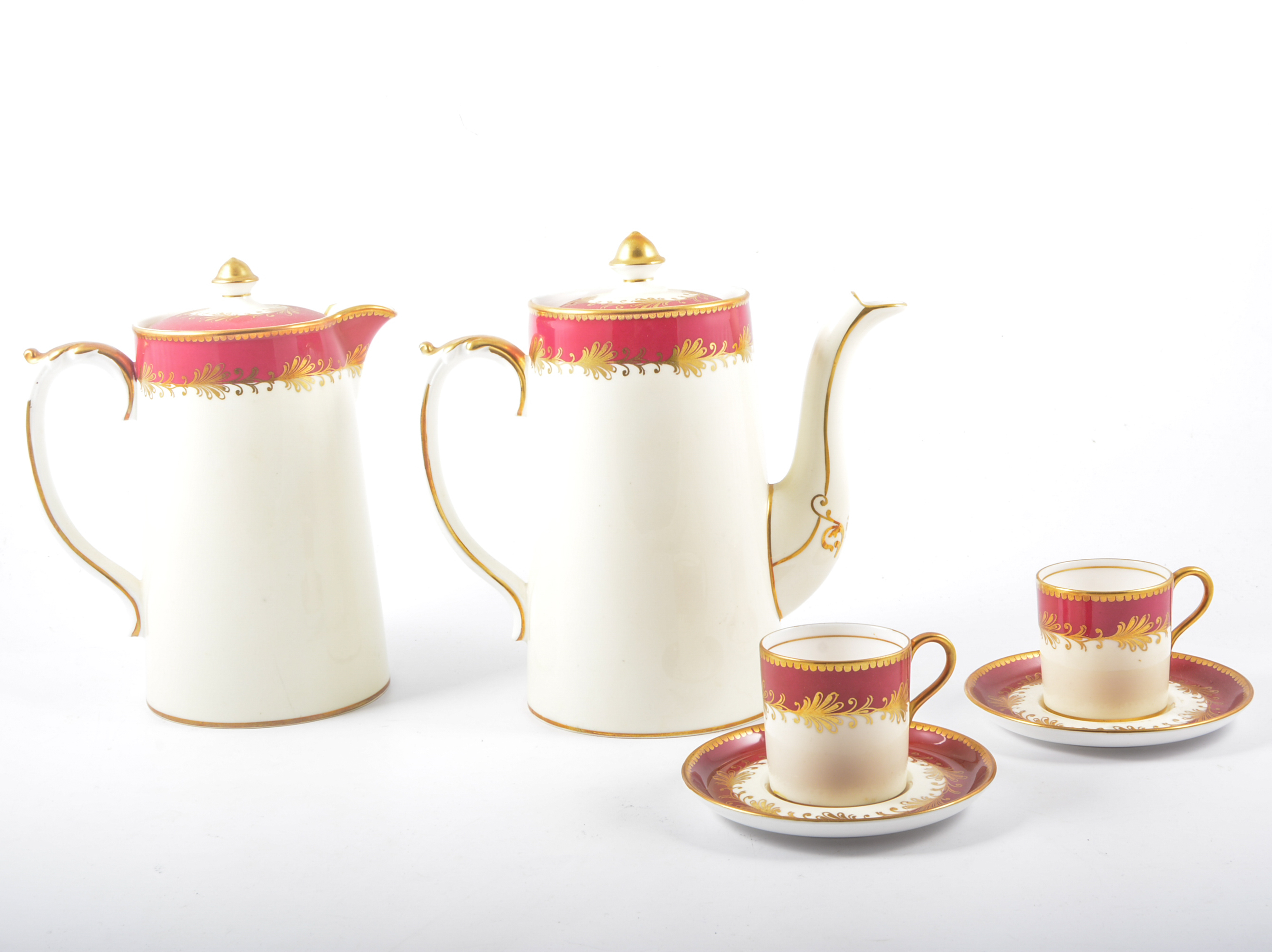 Aynsley bone china service, including tea and coffee wares.