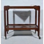 Mahogany two tier dinner trolley. 76x 71 x53cm.