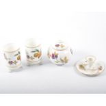 Small quantity of Royal Worcester 'Arden' pattern tea ware, dressing table and trinket dishes.