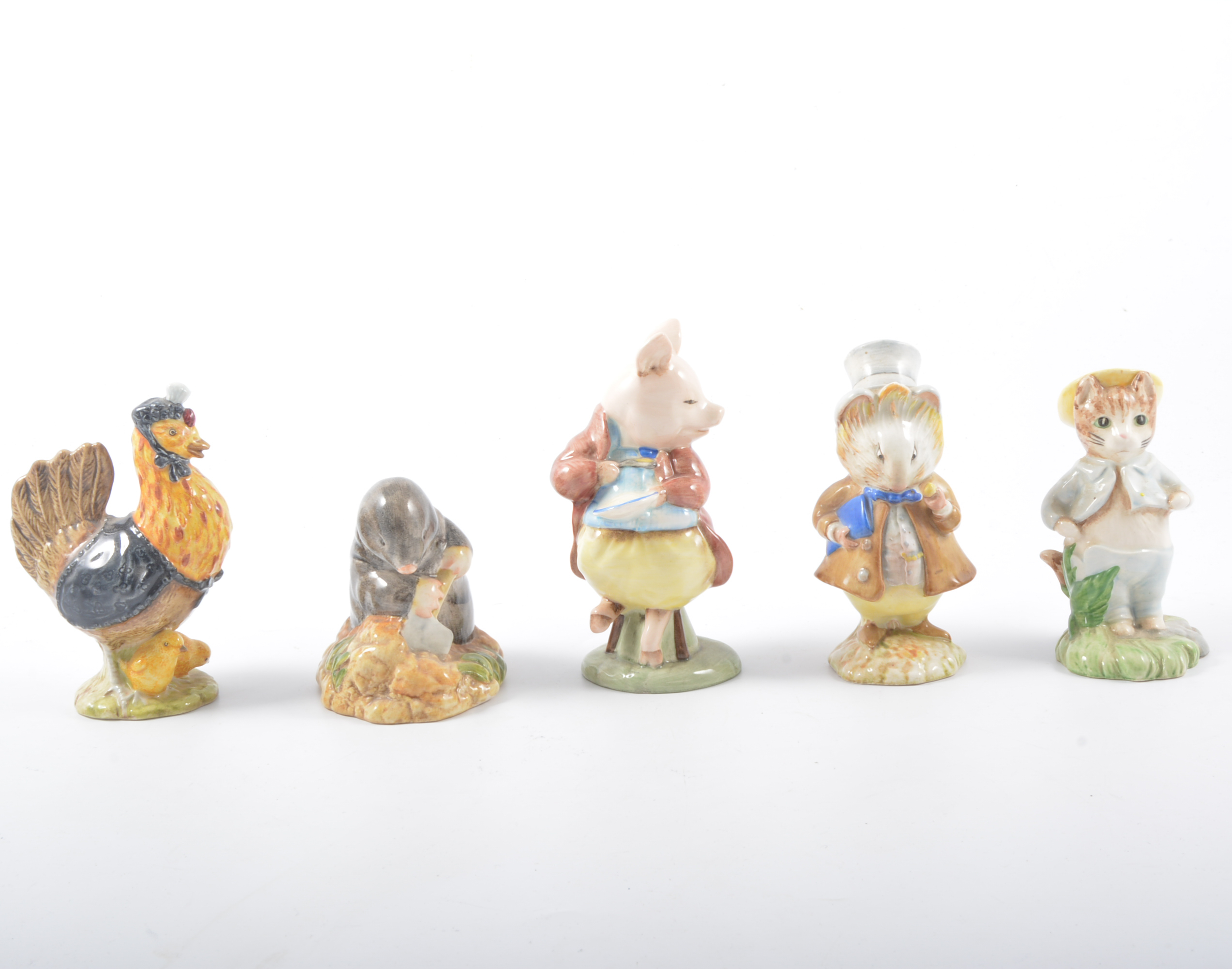 Beswick Beatrix Potter figures; to including Little Pig Robinson Spying, Diggory Delvet,