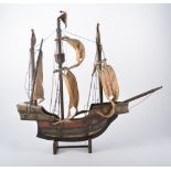 Model of a Spanish galleon, and two others.