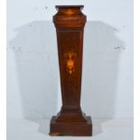 Victorian rosewood column, square top, cavetto cornice,