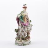 English porcelain figure, Minerva, probably Derby, circa.