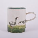 Large Wemyss ware mug, Robert Heron & Son.