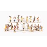 Composite set of Meissen Affenmusiker, 20th Century,