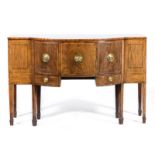 George III mahogany sideboard, the top with crossbanding, boxwood and ebony stringing,