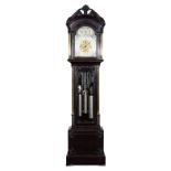 Edwardian mahogany and brass Longcase Clock, in the style of Maple & Co.