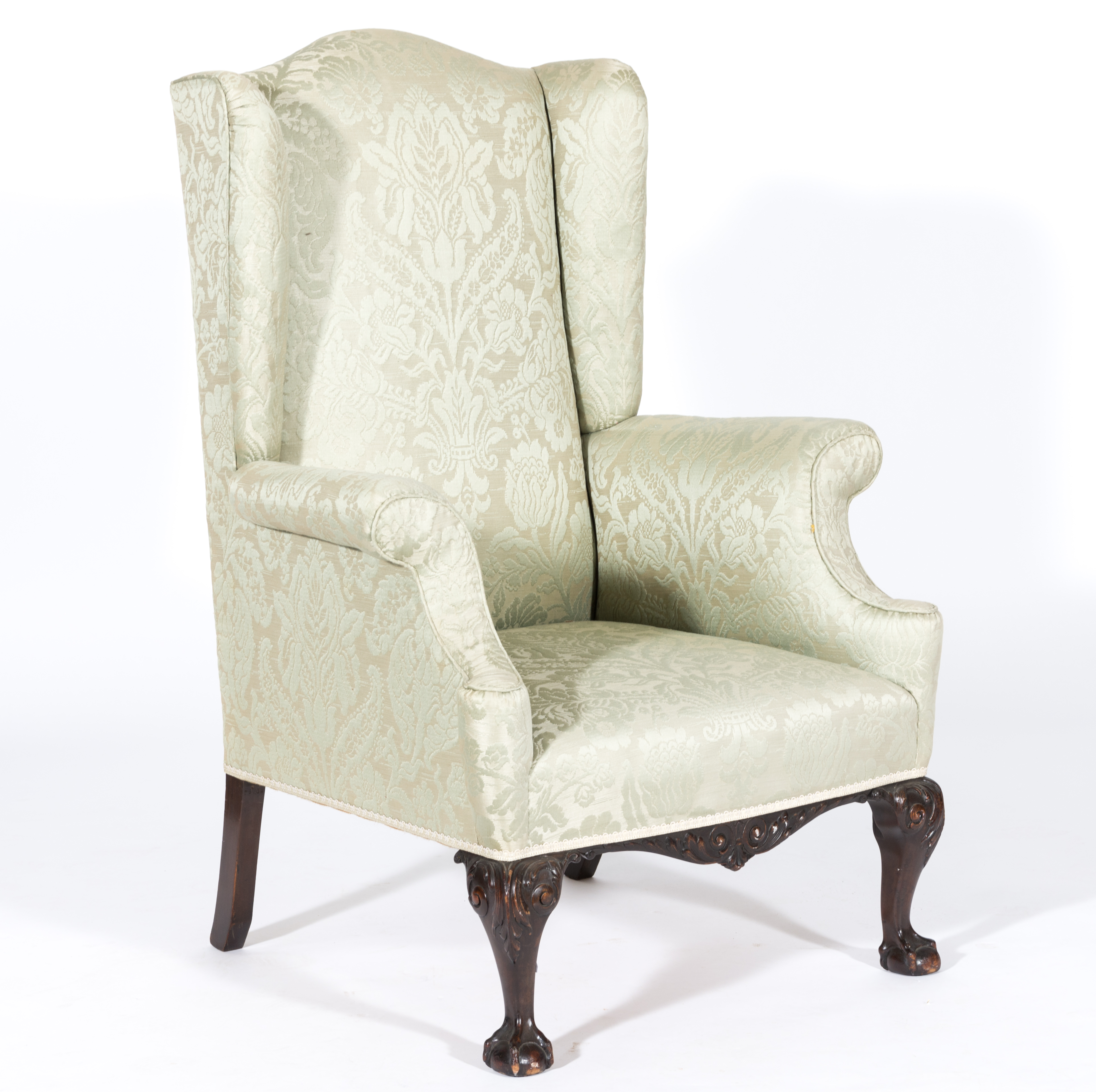 George III style wing-back easy chair, 20th Century, No.