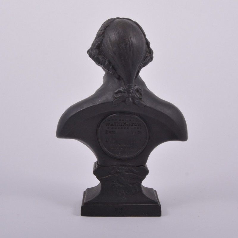 Enoch Wood, Basalt bust, George Washington, 1818, attached to a separate socle, - Image 2 of 2