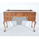 Burr walnut tallboy, cupboard above two drawers, cabriole legs, width 77cm, depth 45cm,