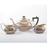 Three piece silver plated tea set by Mappin and Webb