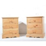 Pair of pine bedside tables,