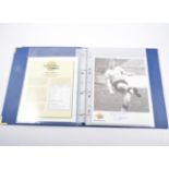 Football interest: collection of autographed edition signed photographs, in a ring-binder album.