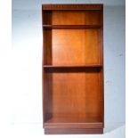 Mahogany effect open bookcase by Beresford & Hicks,