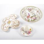 Continental dessert service, Old Aves pattern, Continental porcelain encrier, teawares, etc.