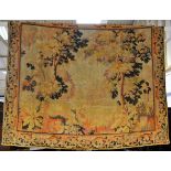 Antique Flemish needlework wall hanging,