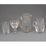 Part suite of Webb Corbett table glassware and other glassware.