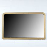 Rectangular bevelled glass wall mirror, in a moulded gilt frame, 49.5 x 80cm.