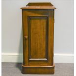 Victorian mahogany pot cupboard, W37cm x D33cm x H77cm.