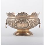 A silver rose bowl,
