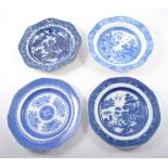 Collection of pearl and transfer ware plates, mostly Willow pattern, (24).